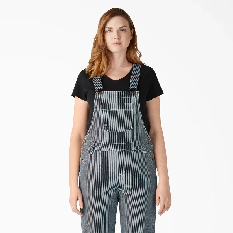 Women’s Hickory Stripe Boyfriend Fit Bib Overalls Women’s Hickory Stripe Boyfriend Fit Bib Overalls