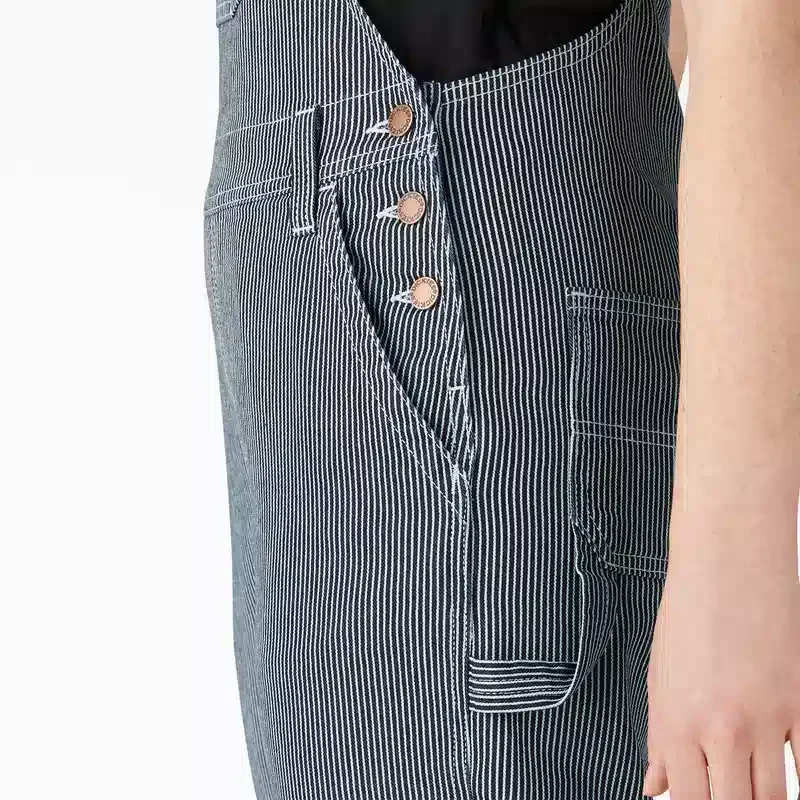 Women’s Hickory Stripe Boyfriend Fit Bib Overalls Women’s Hickory Stripe Boyfriend Fit Bib Overalls