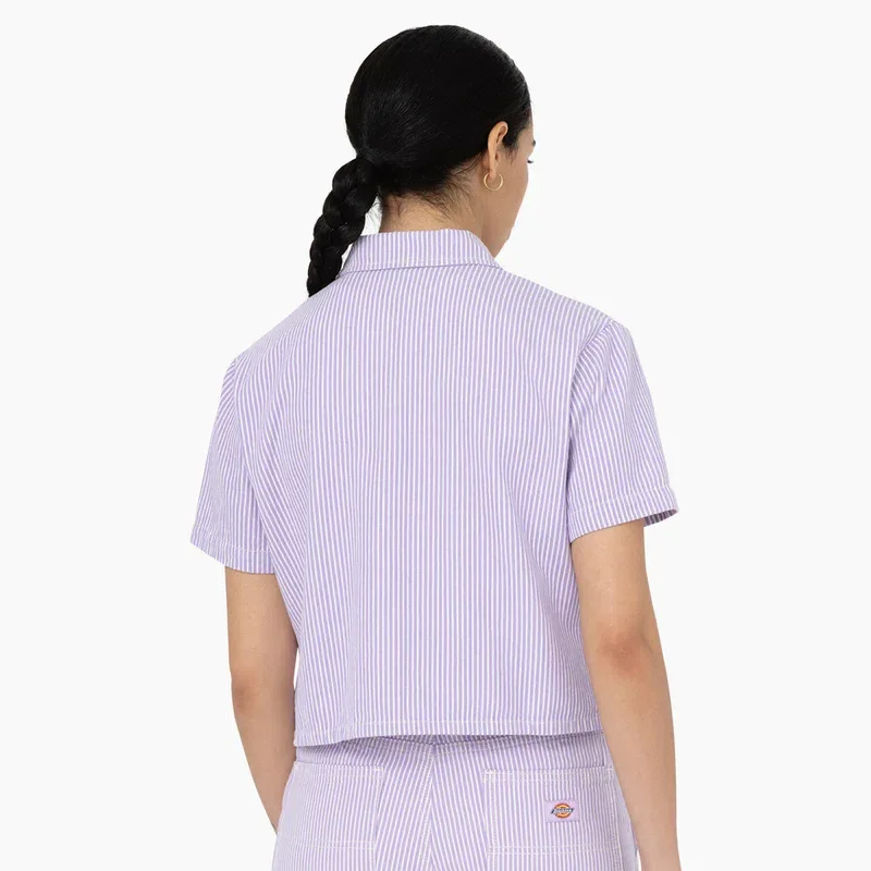 Women’s Hickory Stripe Cropped Work Shirt Women’s Hickory Stripe Cropped Work Shirt