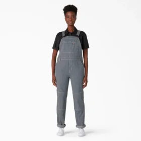 Women’s Hickory Stripe Double Knee Bib Overalls