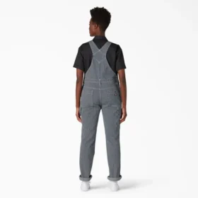 Women’s Hickory Stripe Double Knee Bib Overalls