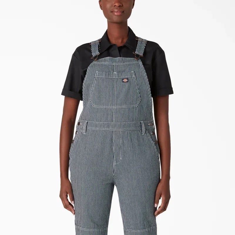 Women’s Hickory Stripe Double Knee Bib Overalls Women’s Hickory Stripe Double Knee Bib Overalls