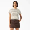 Women’s Large Striped Cropped Pocket T-Shirt Women’s Large Striped Cropped Pocket T-Shirt