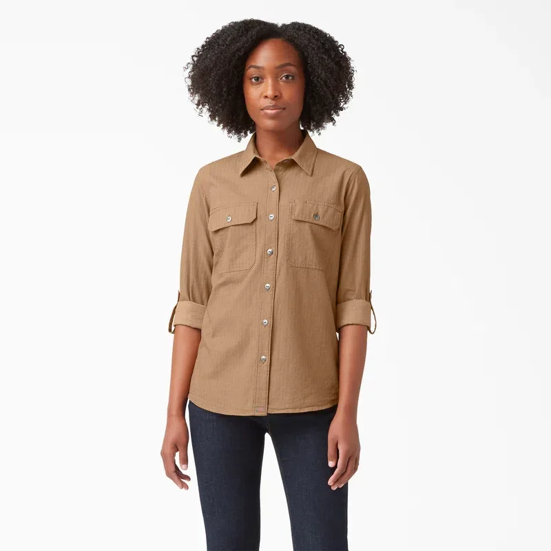 Women’s Long Sleeve Roll-Tab Work Shirt Women’s Long Sleeve Roll-Tab Work Shirt