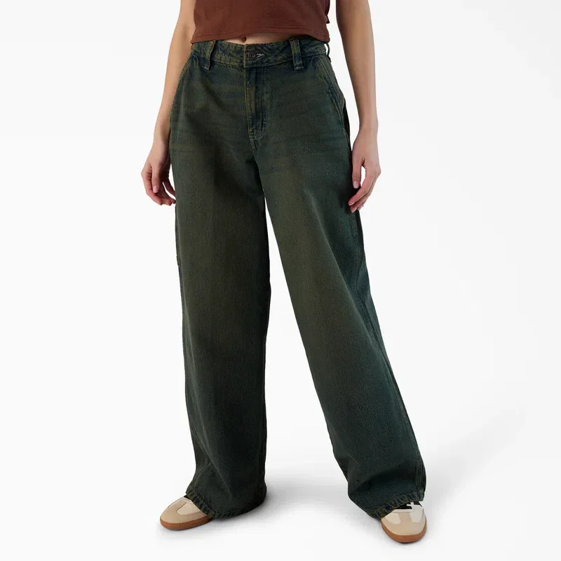 Women’s Loose Fit Denim Carpenter Jeans Women’s Loose Fit Denim Carpenter Jeans