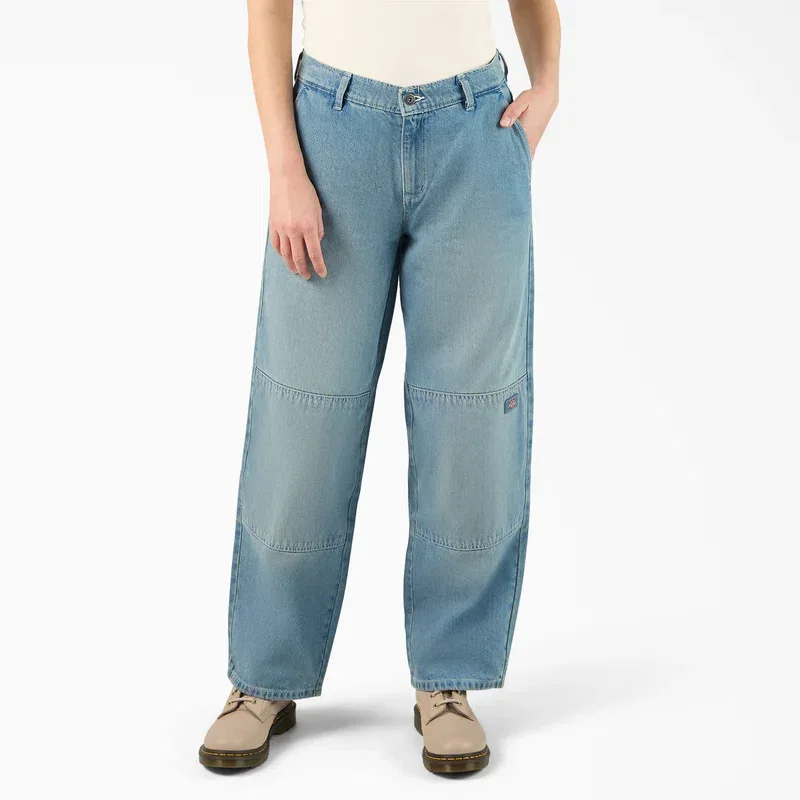 Women’s Loose Fit Double Knee Jeans Women’s Loose Fit Double Knee Jeans