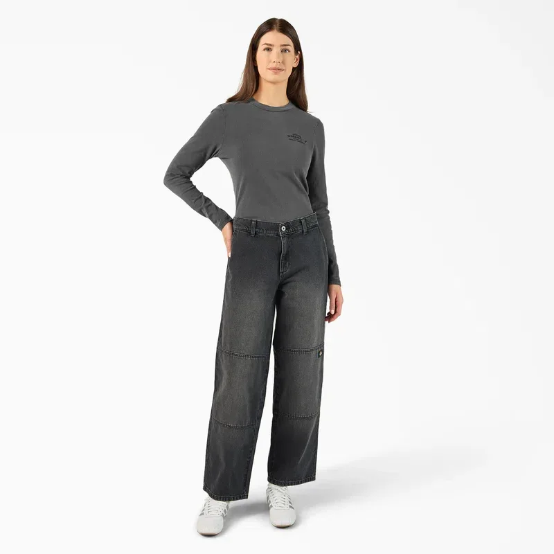 Women’s Loose Fit Double Knee Jeans Women’s Loose Fit Double Knee Jeans