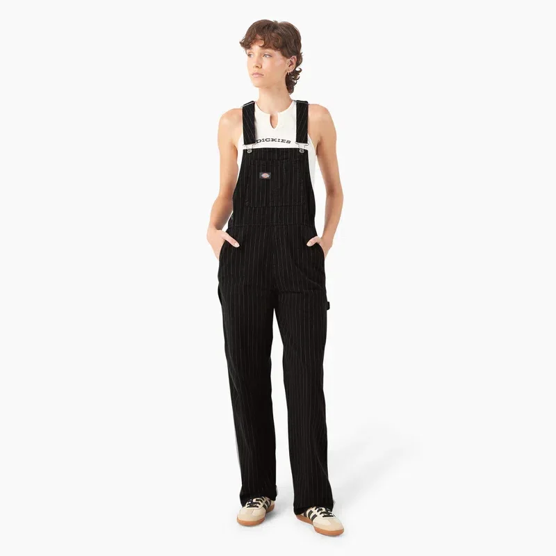 Women’s Pinstripe Service Bib Overalls Women’s Pinstripe Service Bib Overalls