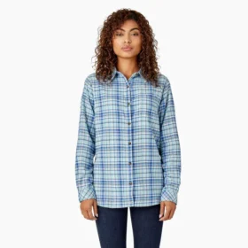 Women’s Plaid Flannel Long Sleeve Shirt