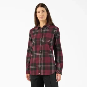 Women’s Plaid Flannel Long Sleeve Shirt