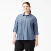 Women’s Plus Chambray Roll-Tab Work Shirt Women’s Plus Chambray Roll-Tab Work Shirt