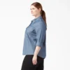 Women’s Plus Chambray Roll-Tab Work Shirt Women’s Plus Chambray Roll-Tab Work Shirt