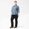 Women’s Plus Chambray Roll-Tab Work Shirt Women’s Plus Chambray Roll-Tab Work Shirt