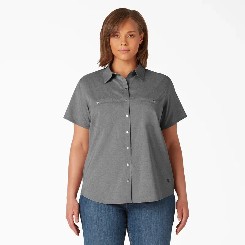 Women’s Plus Cooling Short Sleeve Work Shirt Women’s Plus Cooling Short Sleeve Work Shirt