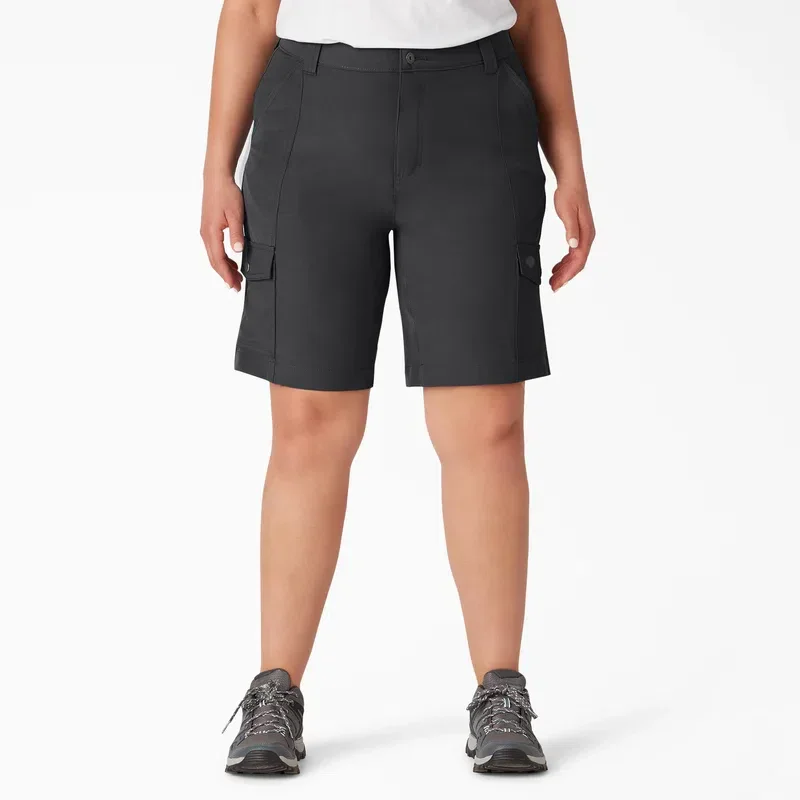 Women’s Plus Cooling Slim Fit Cargo Shorts, 10″ Women’s Plus Cooling Slim Fit Cargo Shorts, 10″