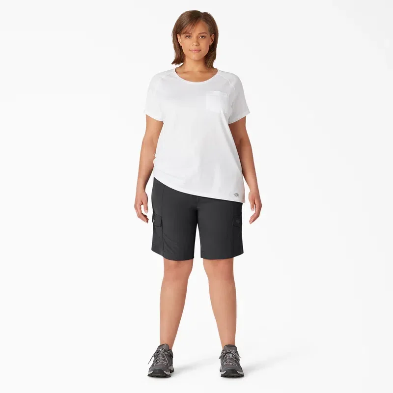 Women’s Plus Cooling Slim Fit Cargo Shorts, 10″ Women’s Plus Cooling Slim Fit Cargo Shorts, 10″