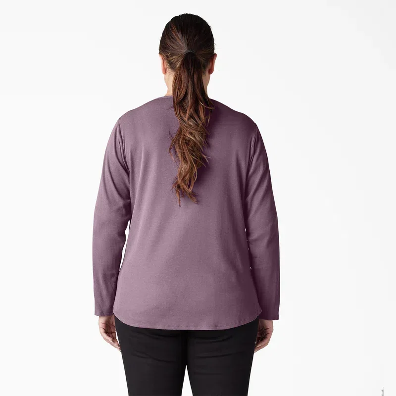 Women’s Plus Henley Long Sleeve Shirt Women’s Plus Henley Long Sleeve Shirt