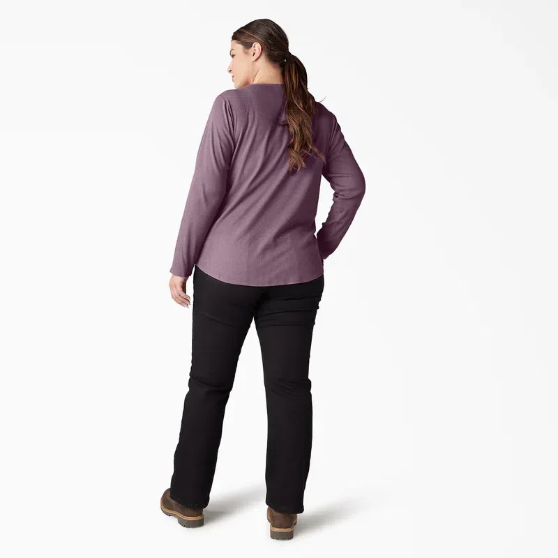 Women’s Plus Henley Long Sleeve Shirt Women’s Plus Henley Long Sleeve Shirt
