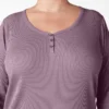Women’s Plus Henley Long Sleeve Shirt Women’s Plus Henley Long Sleeve Shirt