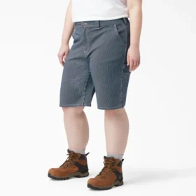 Women’s Plus Hickory Stripe Carpenter Shorts