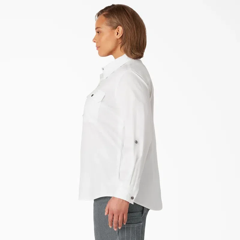 Women’s Plus Long Sleeve Roll-Tab Work Shirt Women’s Plus Long Sleeve Roll-Tab Work Shirt