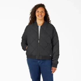Women’s Plus Quilted Bomber Jacket