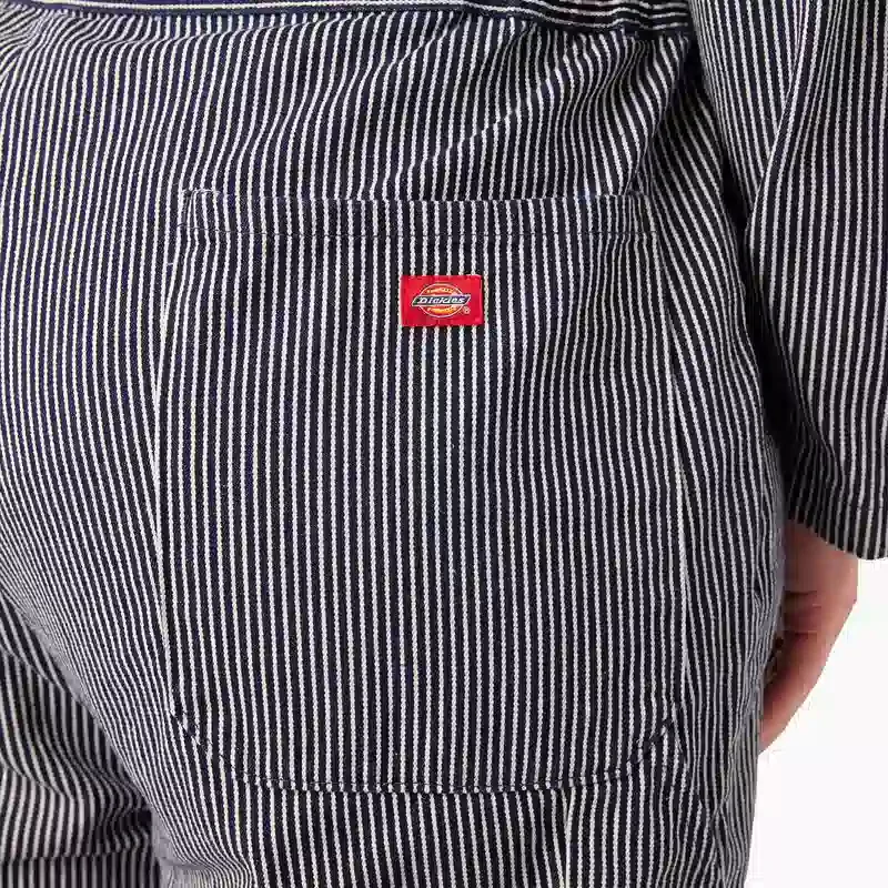 Women’s Plus Relaxed Fit Long Sleeve Hickory Stripe Coveralls Women’s Plus Relaxed Fit Long Sleeve Hickory Stripe Coveralls
