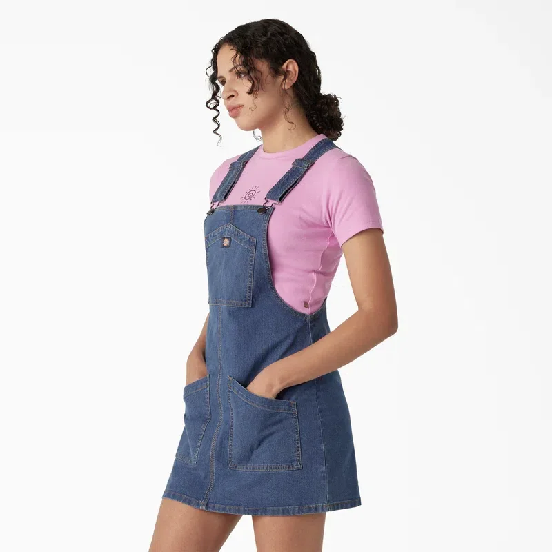 Women’s Regular Fit Denim Bib Overall Dress Women’s Regular Fit Denim Bib Overall Dress