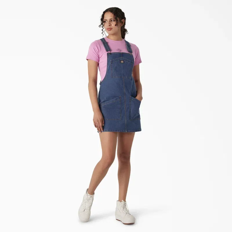 Women’s Regular Fit Denim Bib Overall Dress Women’s Regular Fit Denim Bib Overall Dress