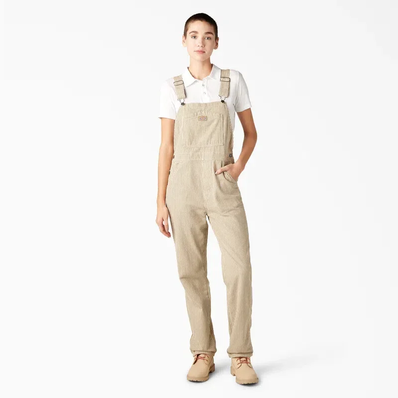 Women’s Regular Fit Hickory Stripe Bib Overalls Women’s Regular Fit Hickory Stripe Bib Overalls