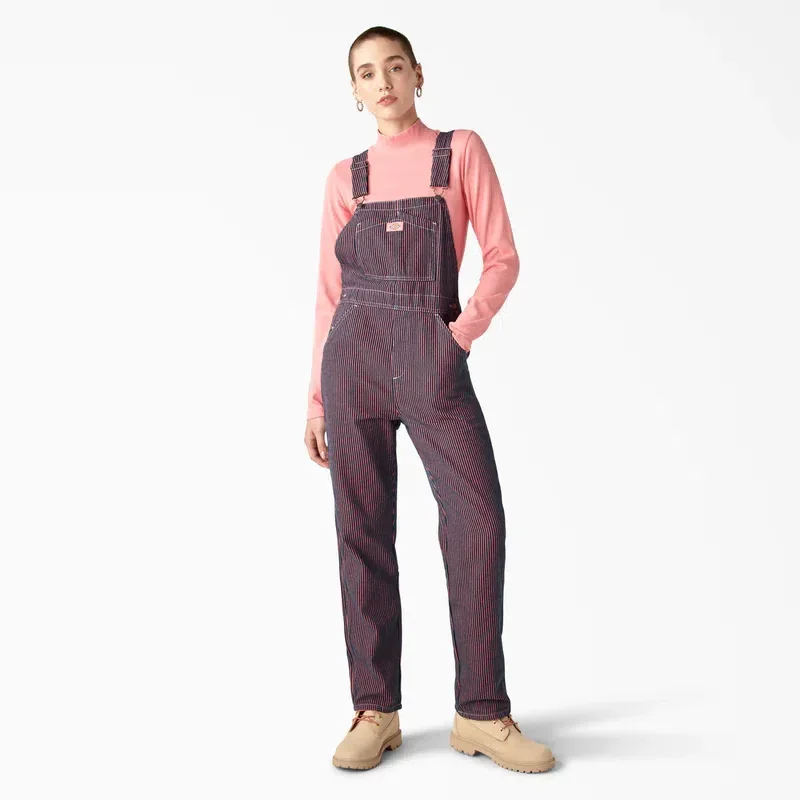Women’s Regular Fit Hickory Stripe Bib Overalls Women’s Regular Fit Hickory Stripe Bib Overalls