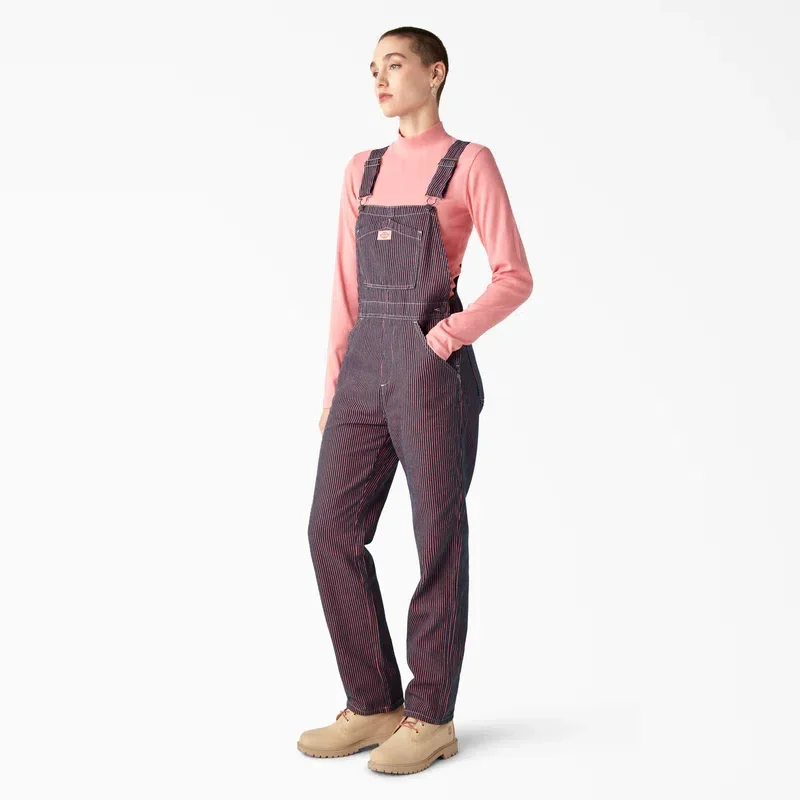 Women’s Regular Fit Hickory Stripe Bib Overalls Women’s Regular Fit Hickory Stripe Bib Overalls