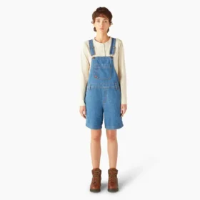 Women’s Relaxed Fit Bib Shortalls, 7″