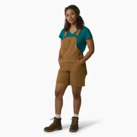 Women’s Relaxed Fit Bib Shortalls, 7″