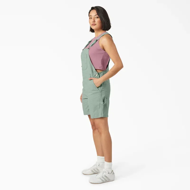 Women’s Relaxed Fit Bib Shortalls, 7″ Women’s Relaxed Fit Bib Shortalls, 7″