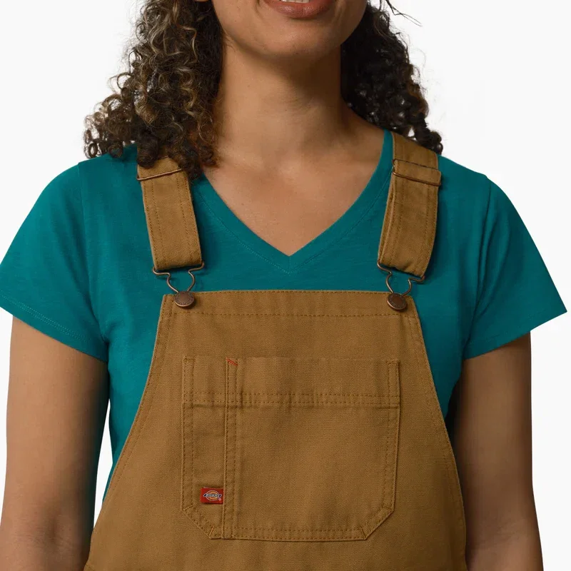 Women’s Relaxed Fit Bib Shortalls, 7″ Women’s Relaxed Fit Bib Shortalls, 7″