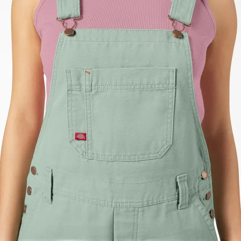 Women’s Relaxed Fit Bib Shortalls, 7″ Women’s Relaxed Fit Bib Shortalls, 7″