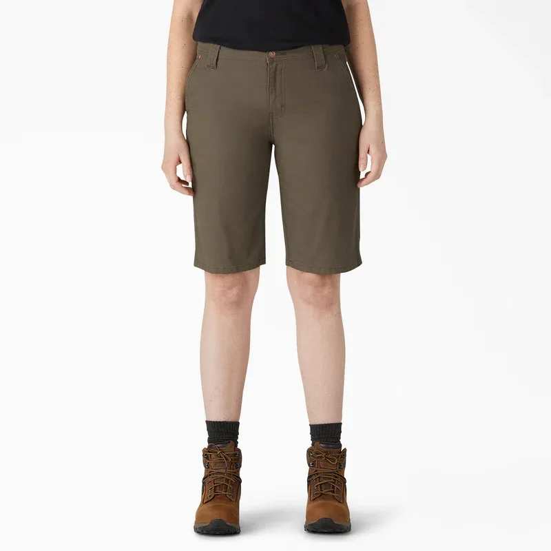 Women’s Relaxed Fit Duck Carpenter Shorts, 11″ Women’s Relaxed Fit Duck Carpenter Shorts, 11″