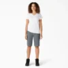 Women’s Relaxed Fit Hickory Stripe Carpenter Shorts, 11″ Women’s Relaxed Fit Hickory Stripe Carpenter Shorts, 11″