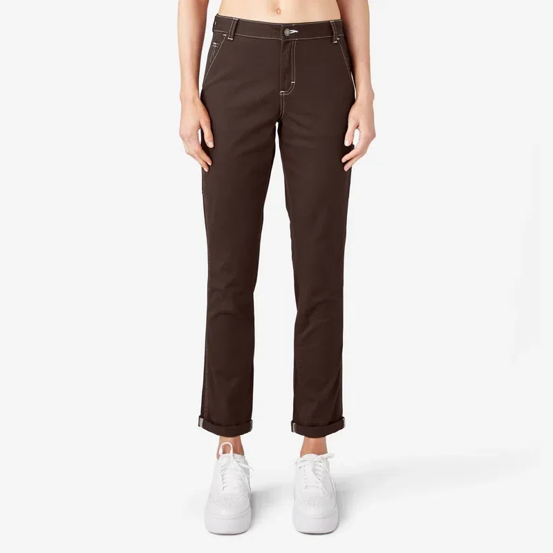 Women’s Slim Straight Fit Roll Hem Carpenter Pants Women’s Slim Straight Fit Roll Hem Carpenter Pants