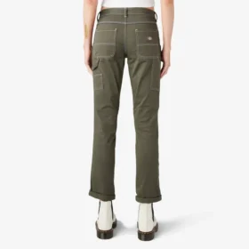 Women’s Slim Straight Fit Roll Hem Carpenter Pants