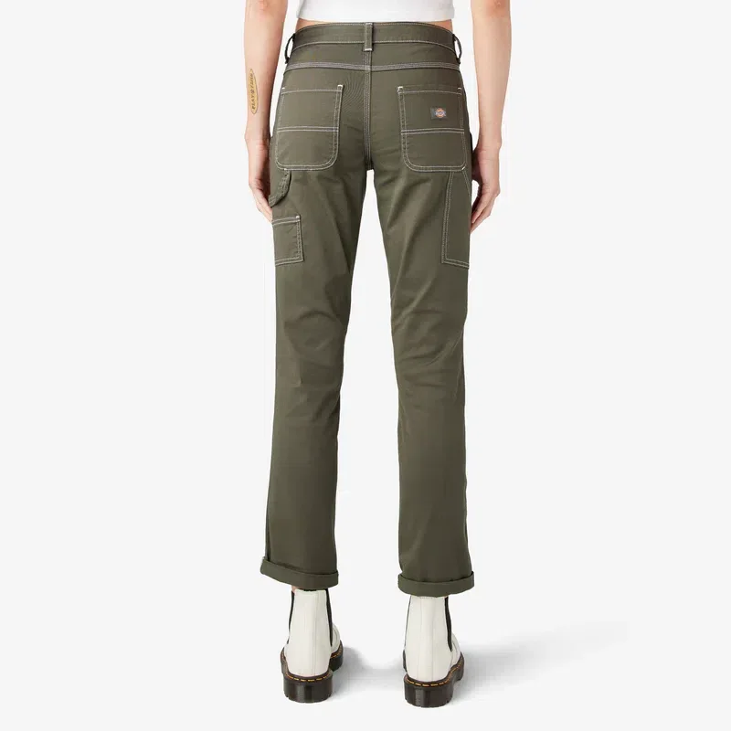 Women’s Slim Straight Fit Roll Hem Carpenter Pants Women’s Slim Straight Fit Roll Hem Carpenter Pants