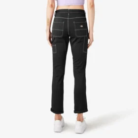 Women’s Slim Straight Fit Roll Hem Carpenter Pants