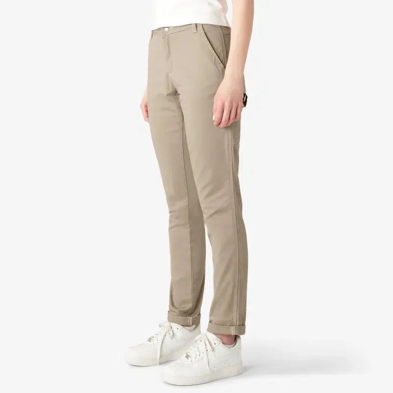 Women’s Slim Straight Fit Roll Hem Carpenter Pants Women’s Slim Straight Fit Roll Hem Carpenter Pants