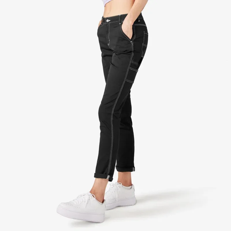 Women’s Slim Straight Fit Roll Hem Carpenter Pants Women’s Slim Straight Fit Roll Hem Carpenter Pants