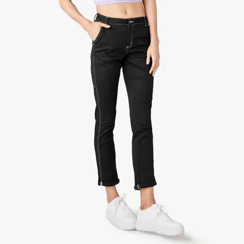 Women’s Slim Straight Fit Roll Hem Carpenter Pants Women’s Slim Straight Fit Roll Hem Carpenter Pants