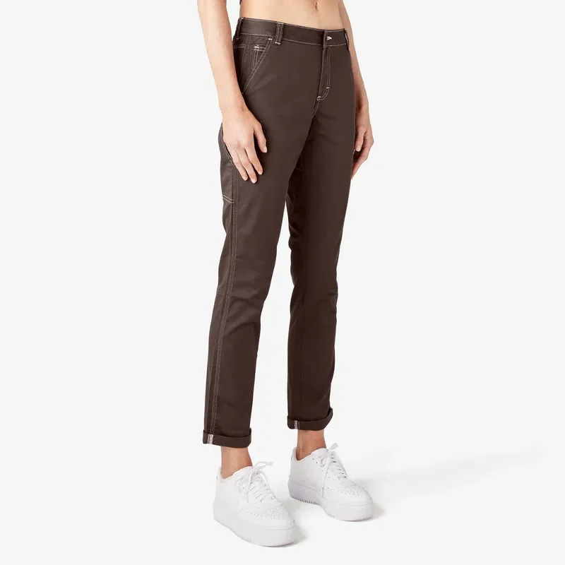 Women’s Slim Straight Fit Roll Hem Carpenter Pants Women’s Slim Straight Fit Roll Hem Carpenter Pants