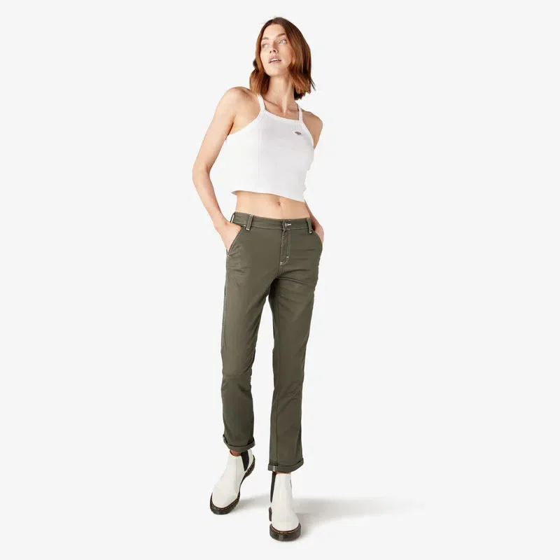 Women’s Slim Straight Fit Roll Hem Carpenter Pants Women’s Slim Straight Fit Roll Hem Carpenter Pants