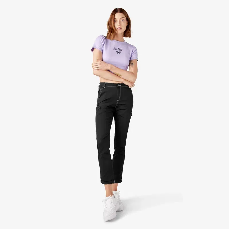 Women’s Slim Straight Fit Roll Hem Carpenter Pants Women’s Slim Straight Fit Roll Hem Carpenter Pants