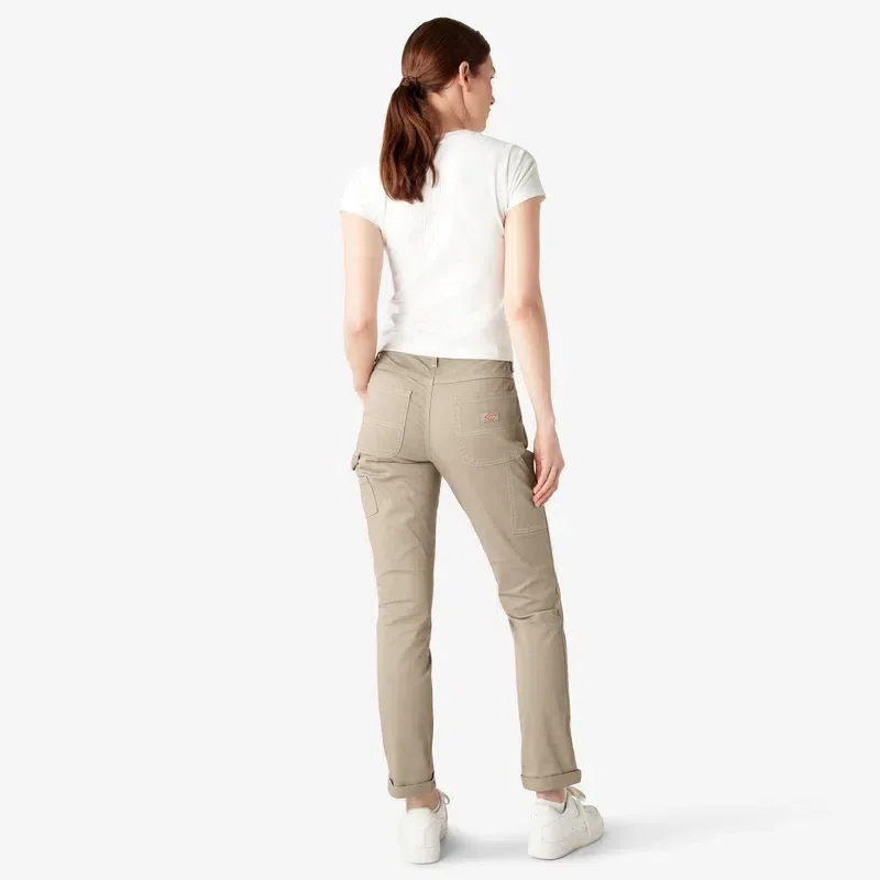 Women’s Slim Straight Fit Roll Hem Carpenter Pants Women’s Slim Straight Fit Roll Hem Carpenter Pants